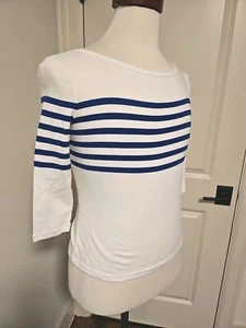 Camiseta Lauren Ralph Lauren Azul Marino Blanco Rayas Manga 3/4 Talla P - Imagen 1 de 8