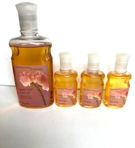 4 pc - Bath & Body Works Pleasures SWEET PEA Shower Gel Classic Original - Picture 1 of 2