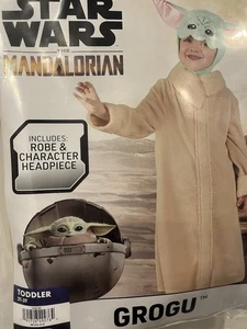 Jazwares Star Wars The Mandalorian Grogu Toddler Halloween Costume Sz 2T-3T NEW - Picture 1 of 1