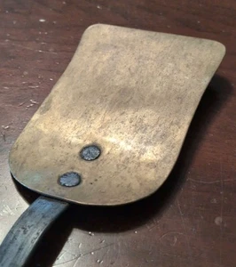 Antique American Spatula Wrought Iron & Brass 19th Century Blacksmith - Picture 1 of 13