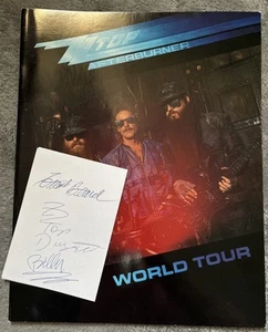 ZZ TOP : AFTERBURNER World Tour UK Programme PLUS AUTOGRAPHS FROM THE BAND - Picture 1 of 15