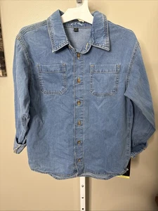 NWT Art Class Blue Denim Long Sleeve Shirt/Jacket Size 10/12 - Picture 1 of 2