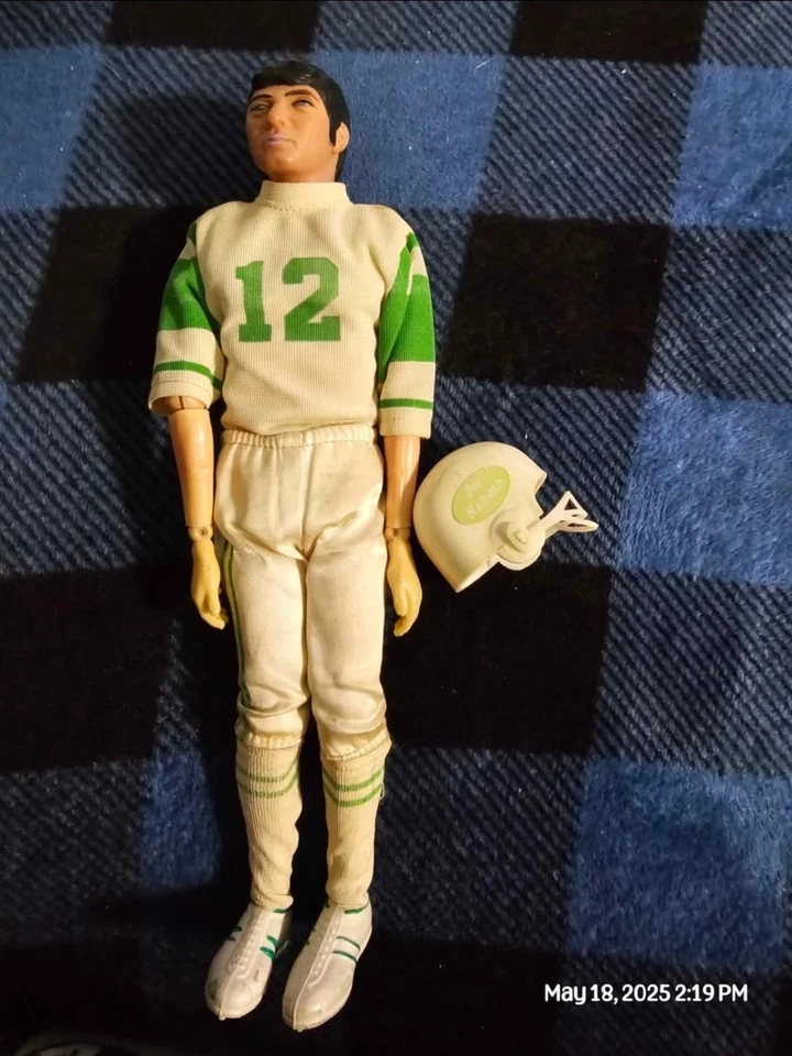Boneco de ação Mego Broadway Joe Namath NY Jets, 12 polegadas, 1970 vintage - Imagem 1 de 1