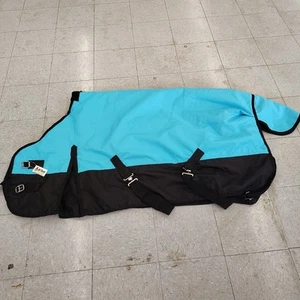 AJ tack 1200D Waterproof Pony Turnout Blanket Turquoise Size 56 New With Tags - Picture 1 of 14