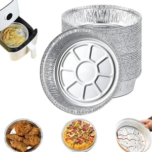 Forros para freidora de aire de papel de aluminio reutilizables de 10/50 piezas, caja de hojalata de papel de aluminio a prueba de aceite - Imagen 1 de 11