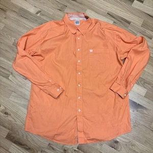 Cinch Shirt Mens 2XL Orange Button Down Western Long Sleeve Cowboy Pocket - Picture 1 of 6