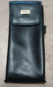 Gafas/soporte para bolígrafo BOTTEGA FIORENTINA negras originales de segunda mano *CUERO ITALIANO - Imagen 1 de 14