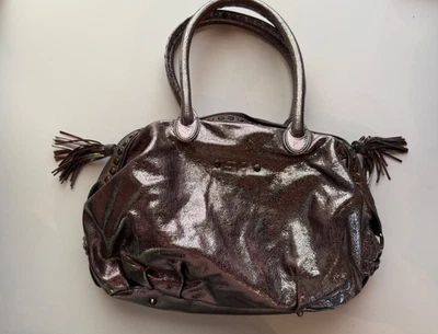 Bolsa de couro cravejada metálica Sonia Rykiel - Imagem 1 de 4