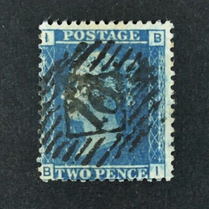 GB QV Two Pence Blue Stamp. 2d Blue. Queen Victoria. Perforated Two Penny Blue. - Picture 1 of 3