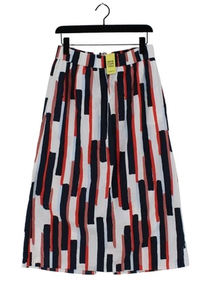 Maxi falda larga COS para mujer UK 10 blanca geométrica 100 % algodón Foto 1 de 4