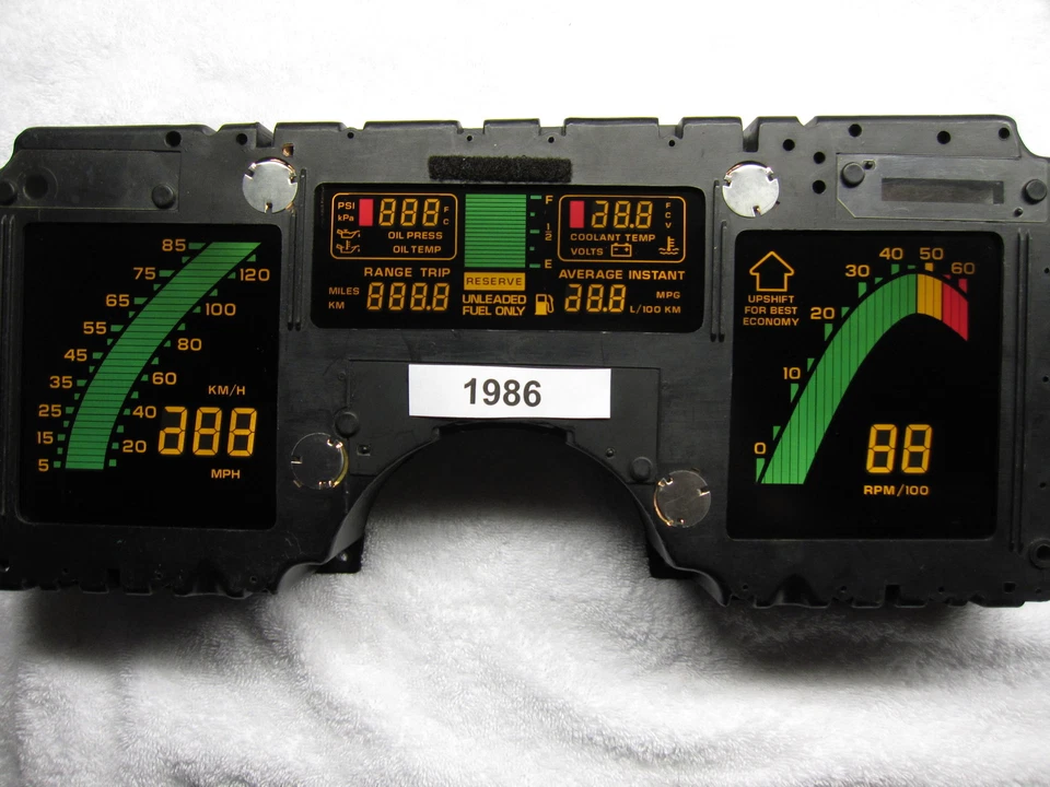 Corvette Cluster Chevrolet 1986 instrumento de tablero digital reconstruido 84 85 87 88 89 Foto 1 de 4