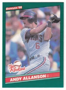 1986 Donruss Rookies #43 Andy Allanson XRC Cleveland Indians RC - Picture 1 of 2