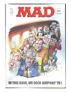Vintage MAD Magazine Comic Book Issue No. 176 July 1975 Sock Airport - Picture 1 of 2
