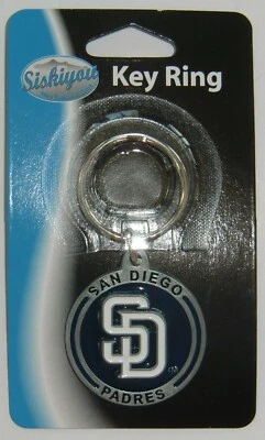 San Diego Padres 3-D Metal Key Chain MLB Licensed Baseball (Round) - Image 1 of 3