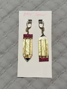 NWT - Betsy Johnson Pencil Earrings - Picture 1 of 2