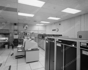 Computer Room With Tape Backup Machines Vintage 8x10 Reprint Of Old Photo - Picture 1 of 1