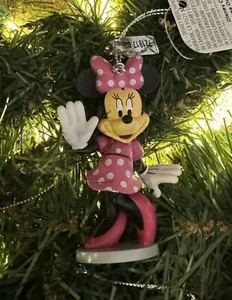 2025 Minnie Mouse Waving w Pink Pokadot Dress Christmas Tree Ornament New w Tag - Picture 1 of 1