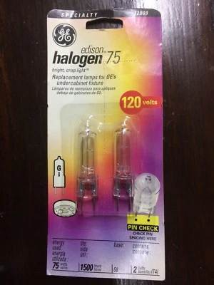 GE 2PK REPLACEMENT BULB FOR FEIT ELECTRIC Q75/8.6, GE 47801, 72869, 97666, Q75G8 - Image 1 of 2