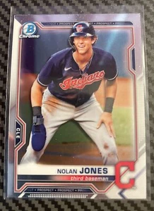 2021 BOWMAN #BCP-35 NOLAN JONES CHROME PROSPECTS CLEVELAND INDIANS - Picture 1 of 2