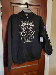 NWT Beetlejuice Women's S 4/6 Black Long Sleeve Hood Sweatshirt - Picture 1 of 5