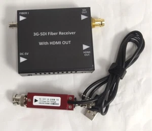1X 3G/HD SDI Fiber Extender With HDMI OUT 20KM , ST Fiber - Picture 1 of 3