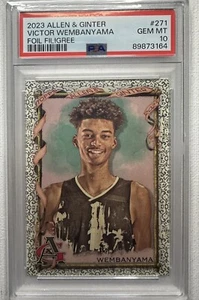 2023 Allen & Ginter Folie filigran Victor Wembanyama #271 PSA 10 EDELSTEINE MT Rookie RC - Bild 1 von 2