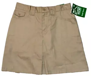 NWT Classroom Khaki Canvas Skort Skirt Uniform Girls Size 10.5 w/ Pockets - Picture 1 of 18