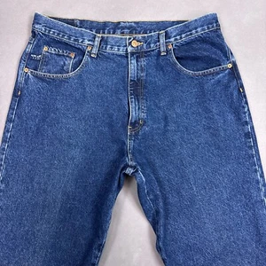 Vintage Pepe Jeans 38x36 Mens Blue Denim Pants Made In USA Loose 01973X Office - Picture 1 of 15