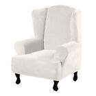 Velvet Stretch Wing Chair Cover Waterproof Slipcover Recliner Armchair Protector