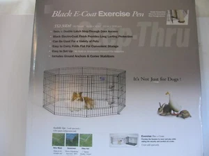 NEW Midwest Foldable 8-Panel Dog Exercise Pen Playpen 24"W X 30"H Black E-coat - Picture 1 of 10