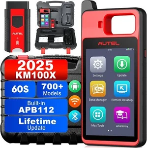 2025 Autel MaxiIM KM100X Key FOB PROGRAMMING Key Generation IMMObilizer 60S FAST - Picture 1 of 11