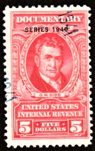 Ingresos de Estados Unidos ~ Scott 304 ~ 1940 ~ $5 Rojo ~ Documental ~ En estado bastante bueno usado 07 - Imagen 1 de 1