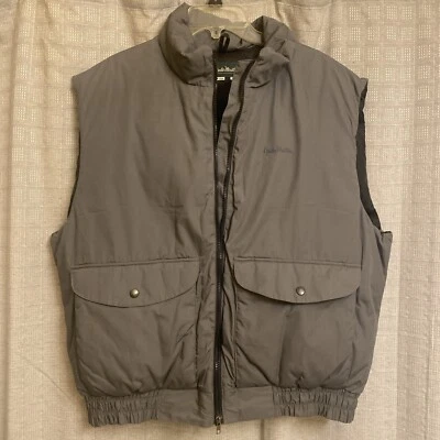 Chaleco Gander Mountain Para Hombres Grande XL Gris Relleno Acolchado Forrado Bolsillos con Cremallera Completa Foto 1 de 4
