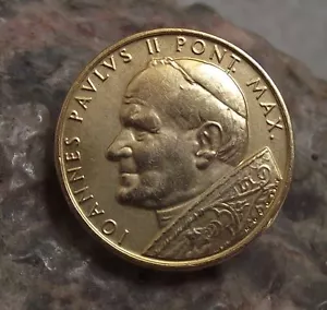 1990 Johannes Paul II. römisch-katholischer Papst Pont Max Besuch in der Tschechoslowakei Pin Abzeichen - Bild 1 von 2
