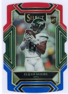 2021 Panini Select - Elijah Moore - RC - Club - Red White Blue Die Cut - #256 - Picture 1 of 2