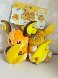Pokemon Center Magnetic Pair Mascot Raichu & Alolan Raichu Similar Plush NEW - Picture 1 of 2