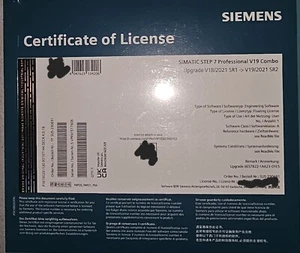 Siemens Step 7 Professional V19 Combo V19/2021 SR2 6ES7822-1AA23-0YE5 SUS-230691 - Zdjęcie 1 z 1