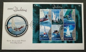 1999 New Zealand Sports Racing Yachts Sail Ship Yachting Miniature Sheet MS FDC - Picture 1 of 2