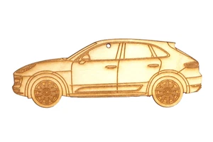 Laser-Engraved Birch Ornament, Style: Cayenne S, ~5-inch Wide - Picture 1 of 2