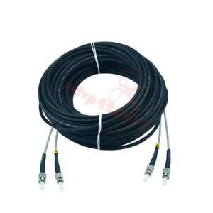 100M Outdoor Field Fiber Patch Cord ST-ST UPC SM 9/125 Duplex Fiber Optic Cable