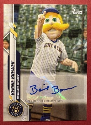 Bernie Brewer Mascot Auto 2020 Topps Opening Day MA-BB Autograph Milwaukee - Image 1 of 4