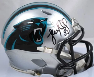 Luke Kuechly Autographed Carolina Panthers Speed Mini Helmet- Beckett W Hologram - Picture 1 of 3