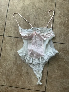 Vintage Deadstock Delicates Rosa Pizzo Teddy Lingerie Tg M - Foto 1 di 3