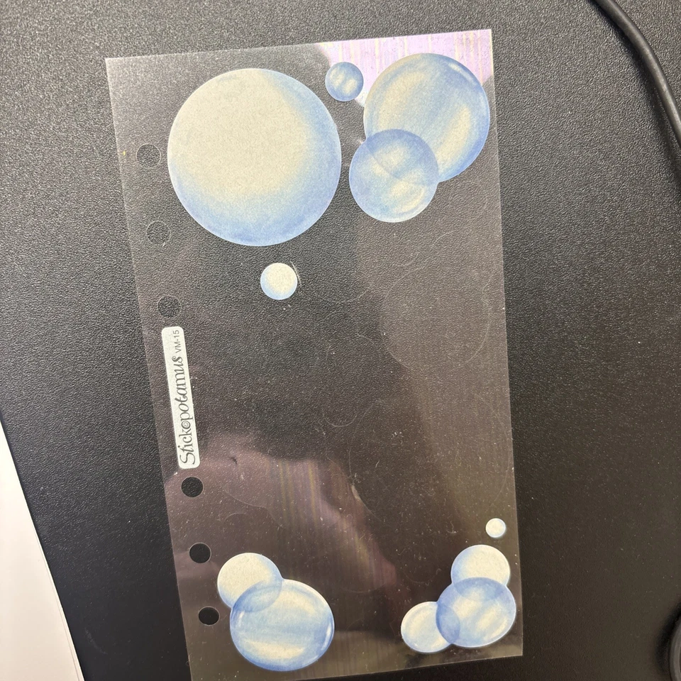 Pegatinas Burbujas Stickopotomus Azul y Blanco Mate Efecto Acuarela  Foto 1 de 4