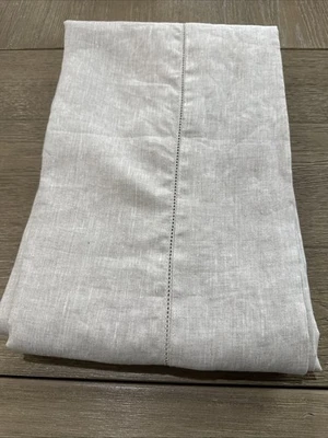 Cortina de chuveiro Pottery Barn ponto bainha linho 72x72 - Imagem 1 de 3