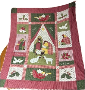 Neu Weihnachten Krippe Quilt/Überwurf Krippe 50” x 60” Quilt/Überwurf - Bild 1 von 17