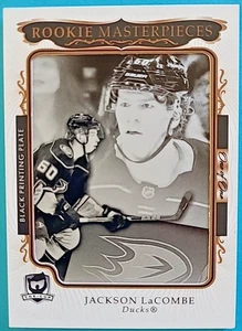 2023-24 Jackson LaCombe The Cup Rookie Masterpieces Black Printing Plate RC 1/1 - Picture 1 of 4
