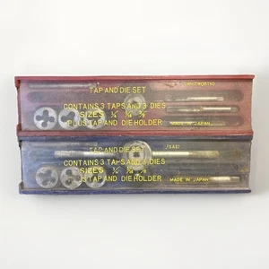 Vintage Tap and Die Sets Lot Of 2 Threading Metalworking Machinist Parts - Picture 1 of 9