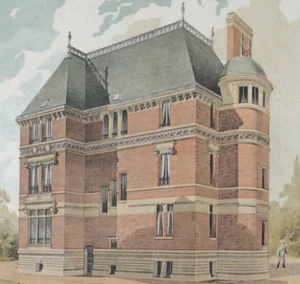 Hotel francés París M P Planat Habitations Particulière arquitectura 1888 - Imagen 1 de 3