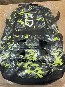 Under Armour UA Ace 2 T-Ball Backpack Black/High-Vis Yellow Sealed NEW FREE SHI - Picture 1 of 4